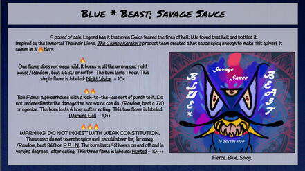 Blue Star Beast Sauce